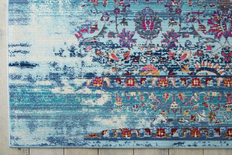 Nourison rug Vintage Kashan VKA02 BLUE 5x7 099446455345 CR01