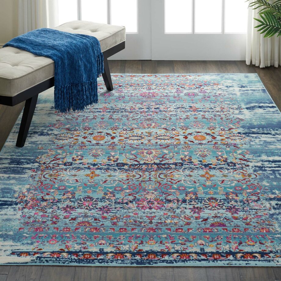 Nourison rug Vintage Kashan VKA02 BLUE 5x8 099446456236 interior 1 C