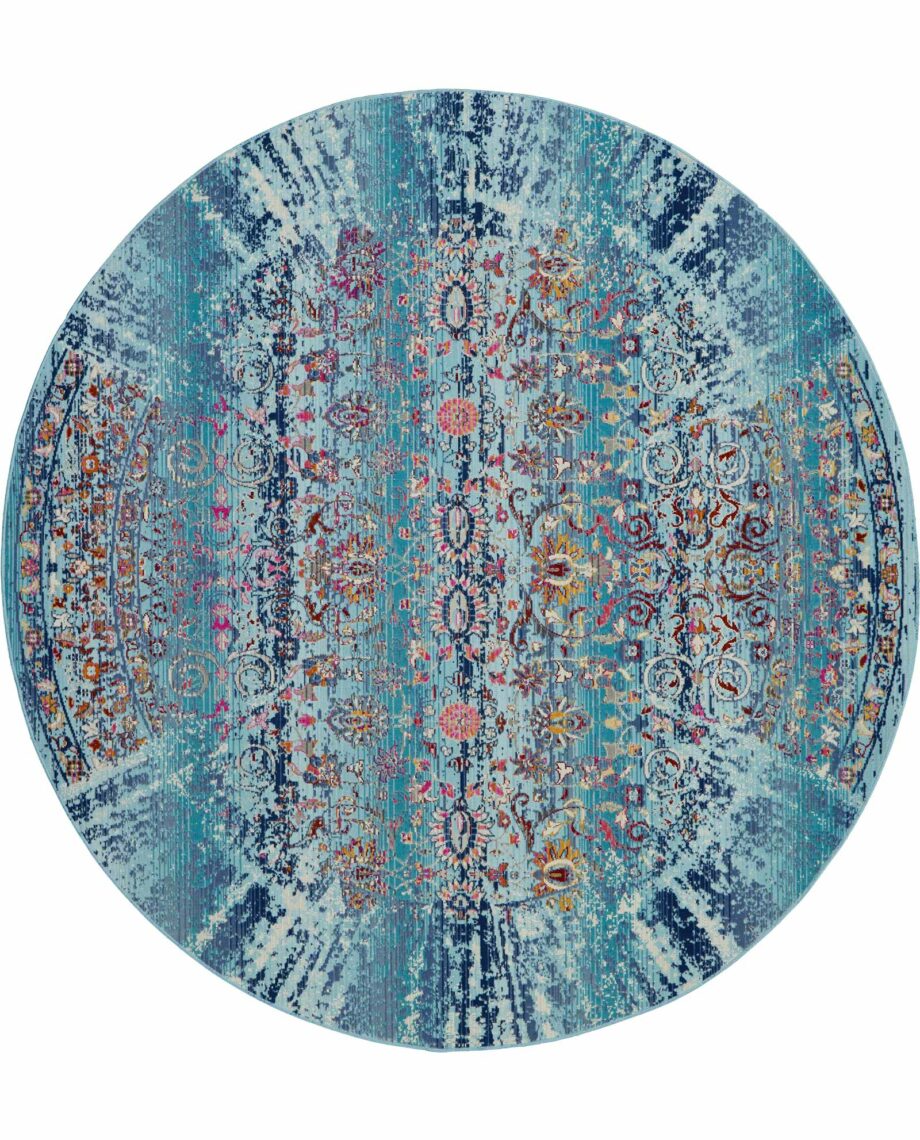 Nourison rug Vintage Kashan VKA02 BLUE 6xRND 099446455338 C