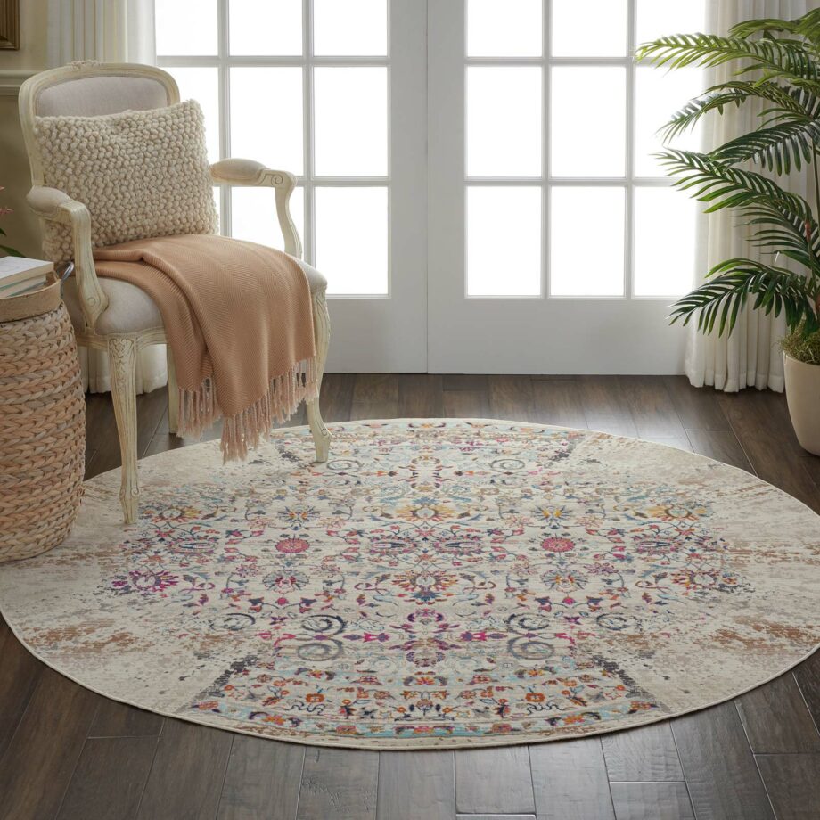 Nourison rug Vintage Kashan VKA02 IVORY 6xRND 099446455437 interior 1 C