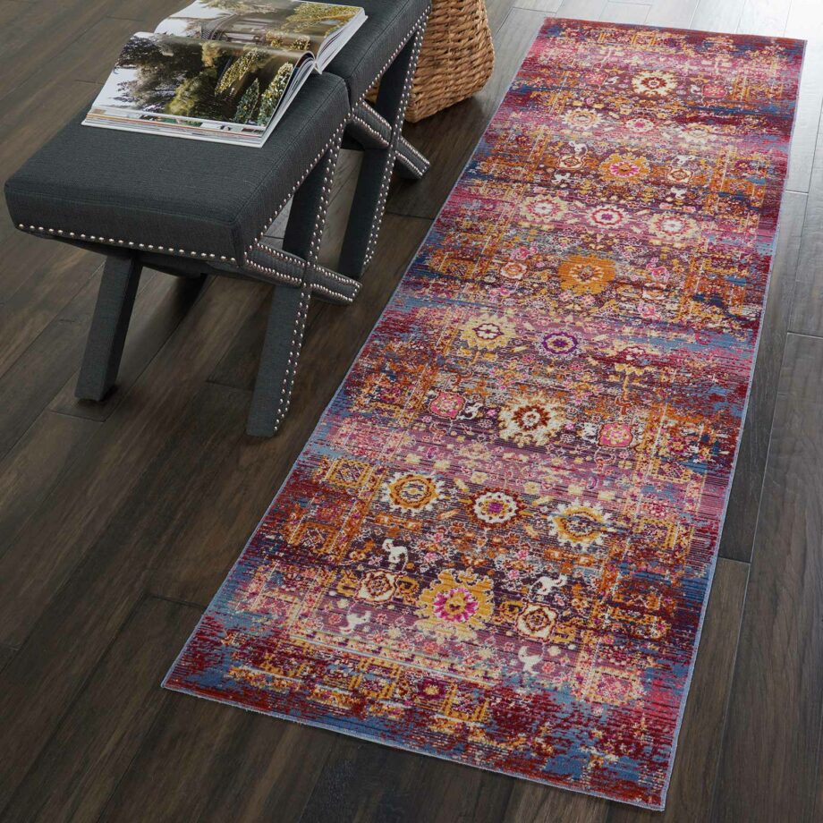 Nourison rug Vintage Kashan VKA03 RED MULTI 2x8 099446455604 interior 1 C