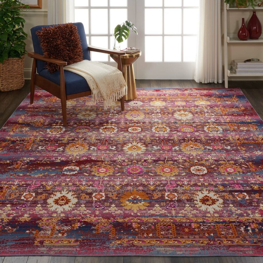 Nourison rug Vintage Kashan VKA03 RED MULTI 8x10 099446455581 interior 1 C