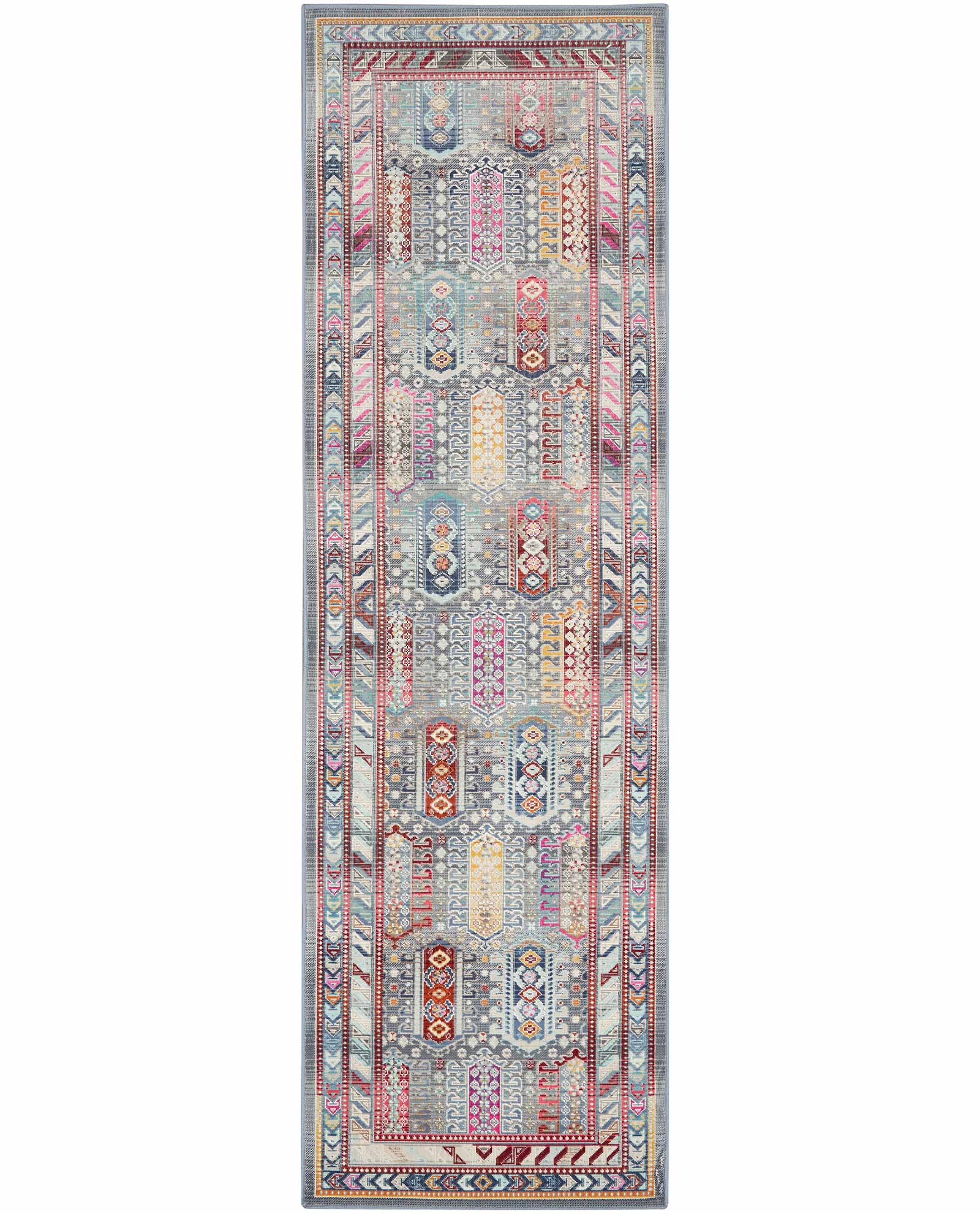 Nourison rug Vintage Kashan VKA06 GYMTC GREY MULTICOLOR 2×8 099446811929