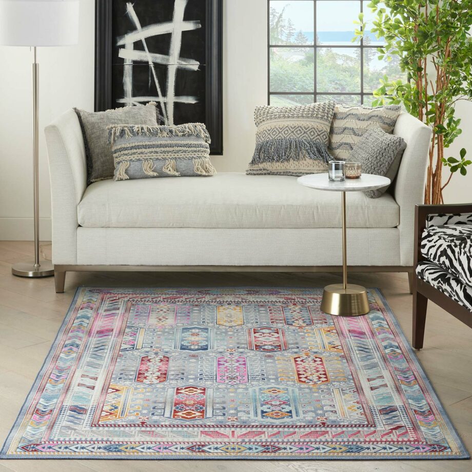 Nourison rug Vintage Kashan VKA06 GYMTC GREY MULTICOLOR 5X8 099446811967 interior 3