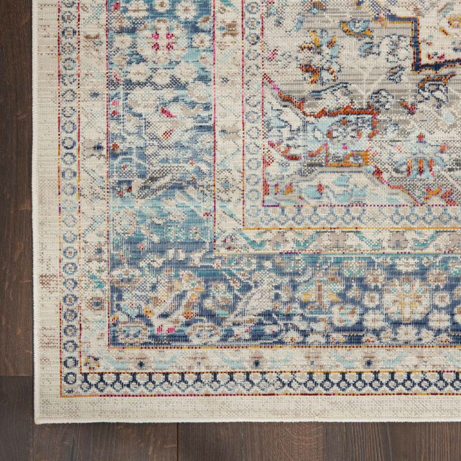 Nourison rug Vintage Kashan VKA07 IVBLU IVORY BLUE 5X8 099446812094 CR