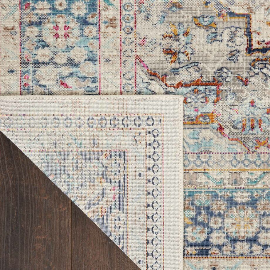 Nourison rug Vintage Kashan VKA07 IVBLU IVORY BLUE 5X8 099446812094 CRB