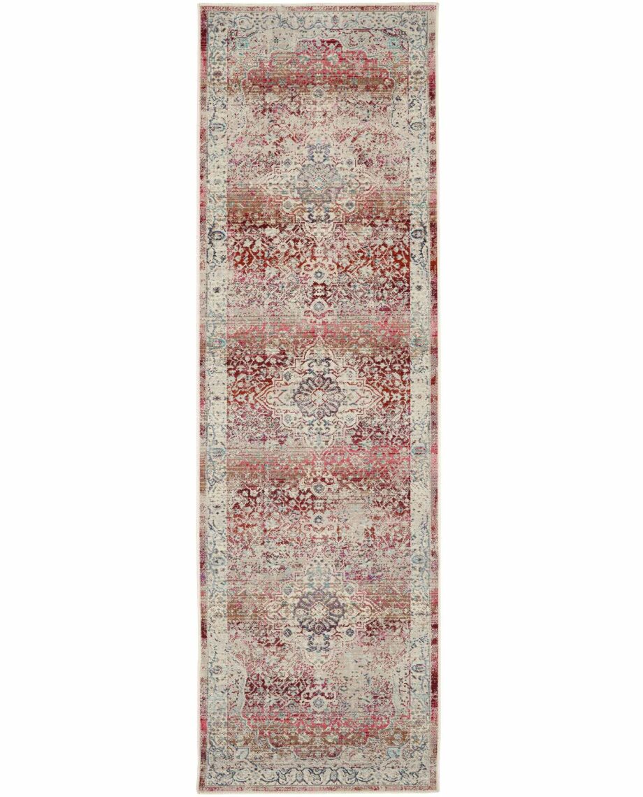 Nourison rug Vintage Kashan VKA07 REDIV RED IVORY 2x8 099446812186