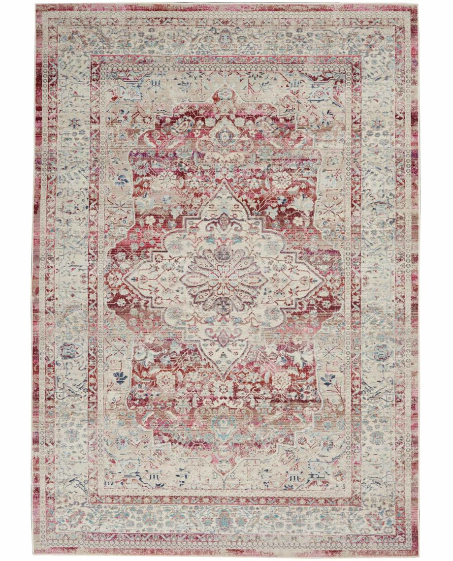 Nourison rug Vintage Kashan VKA07 REDIV RED IVORY 5X8 099446812216