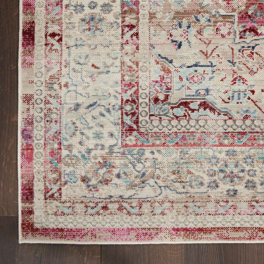 Nourison rug Vintage Kashan VKA07 REDIV RED IVORY 5X8 099446812216 CR
