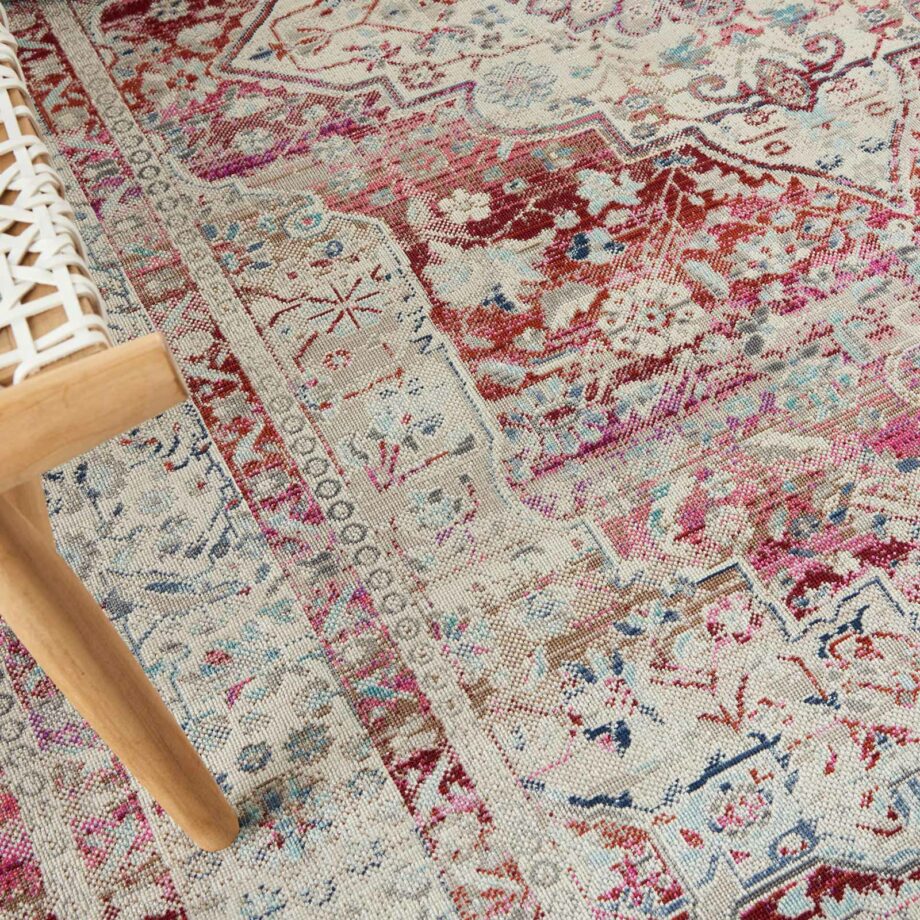 Nourison rug Vintage Kashan VKA07 REDIV RED IVORY 5X8 099446812216 interior 2