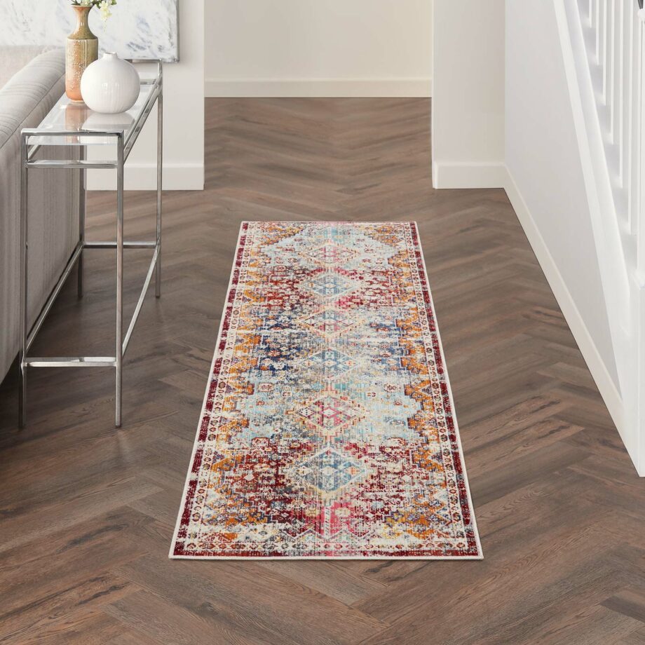 Nourison rug Vintage Kashan VKA09 MULTI MULTICOLOR 2X8 099446852380 interior