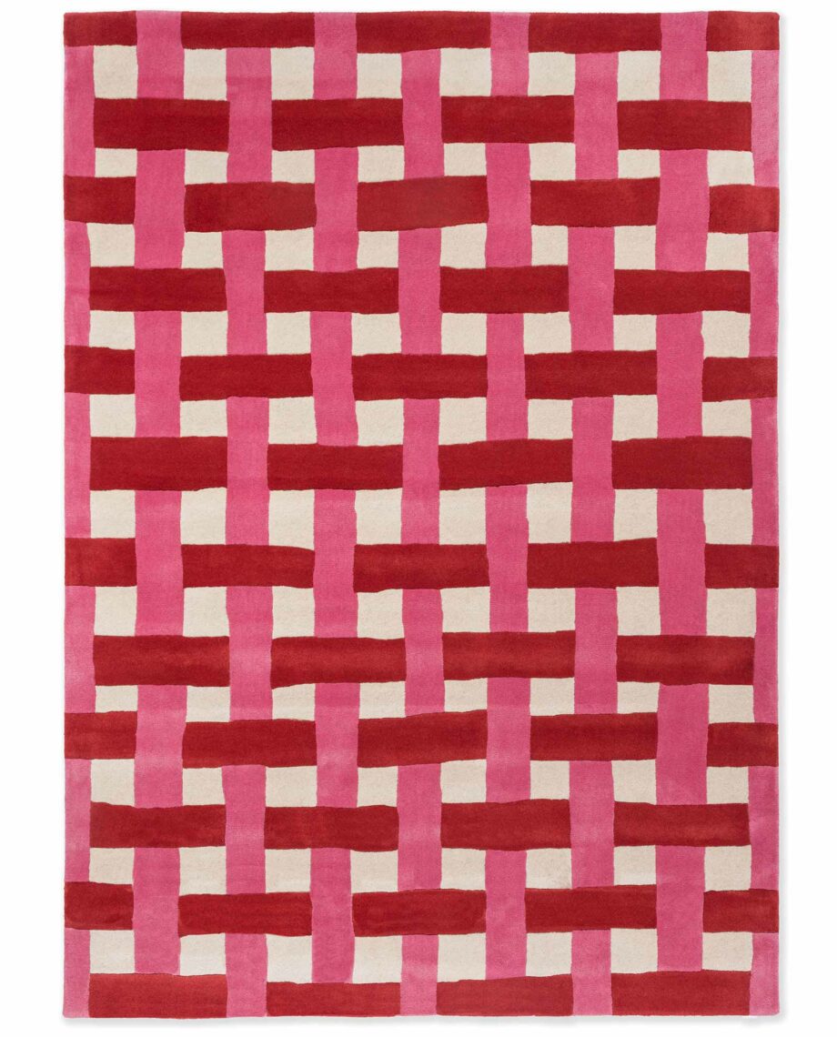 Harlequin Basket Weave Coral Rose 144102 A