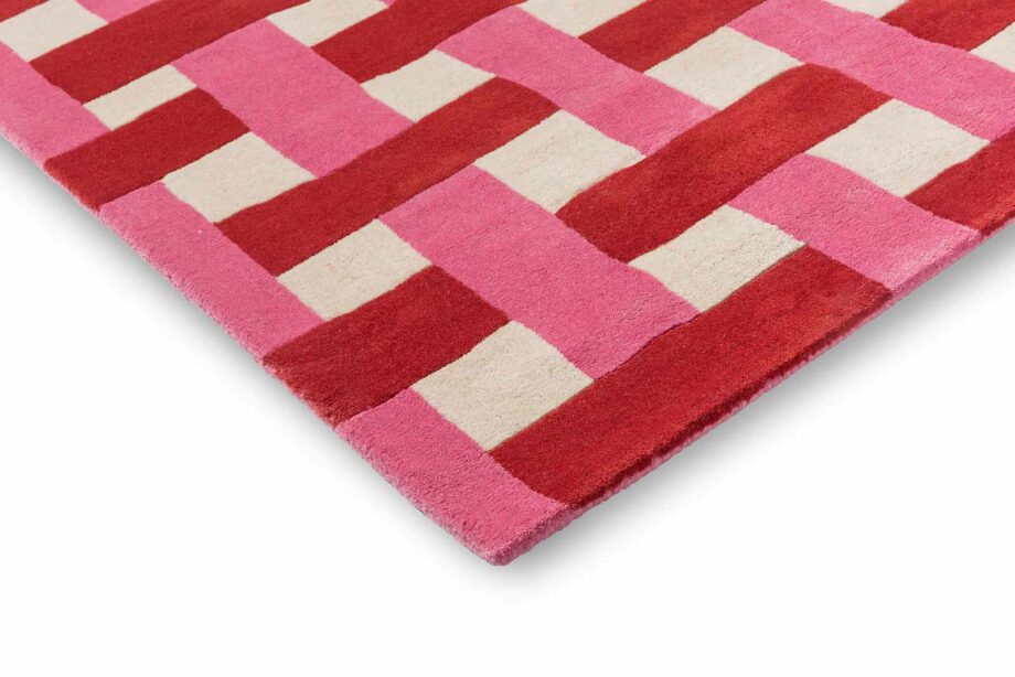 Harlequin Basket Weave Coral Rose 144102 E