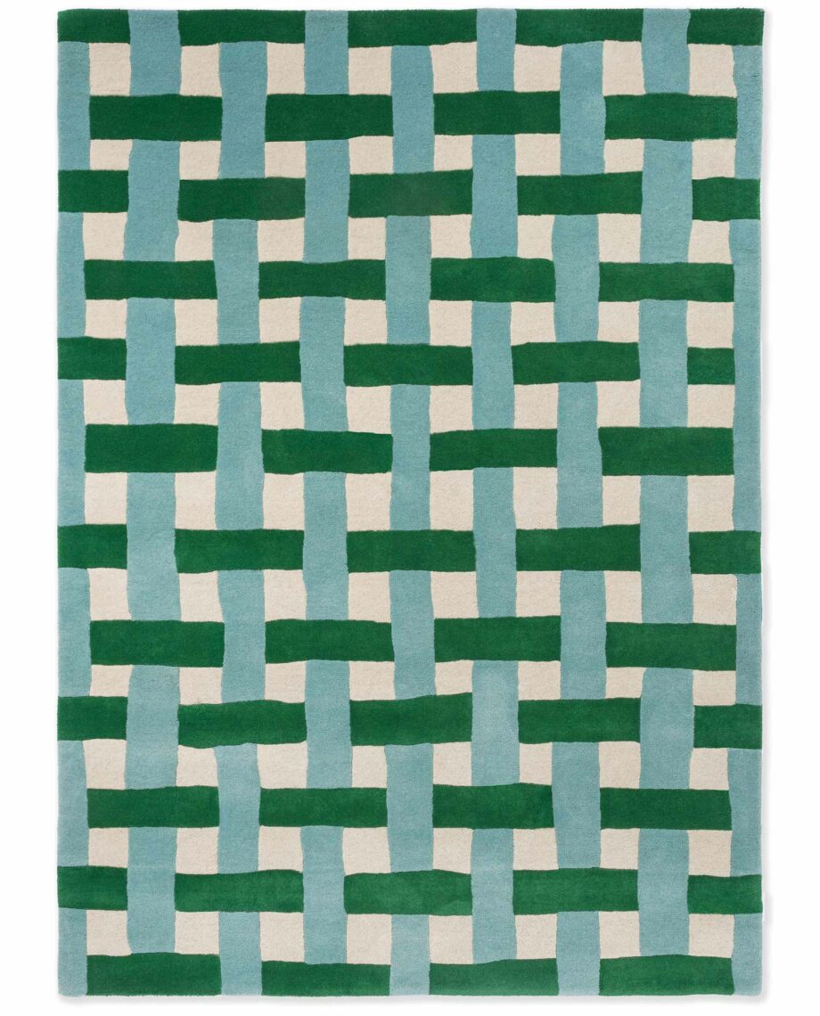 Harlequin Basket Weave Emerald Aquamarine 144107 A