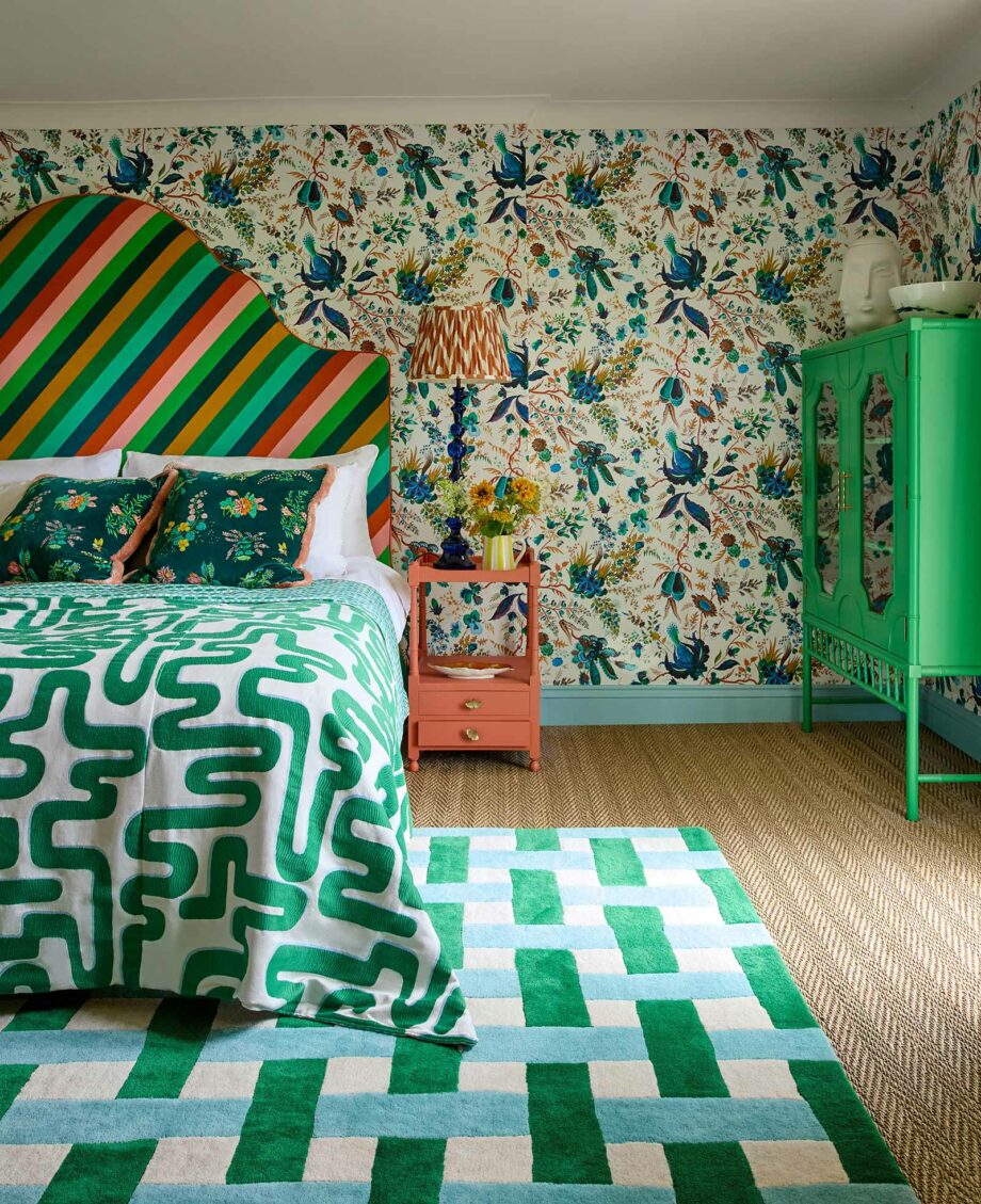 Harlequin Basket Weave Emerald Aquamarine 144107 interior A