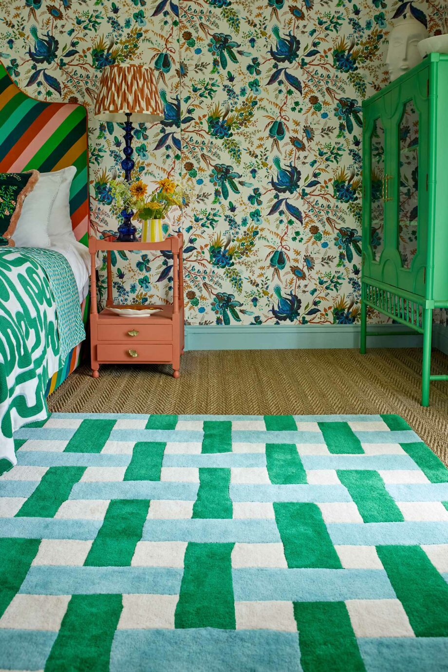 Harlequin Basket Weave Emerald Aquamarine 144107 interior B