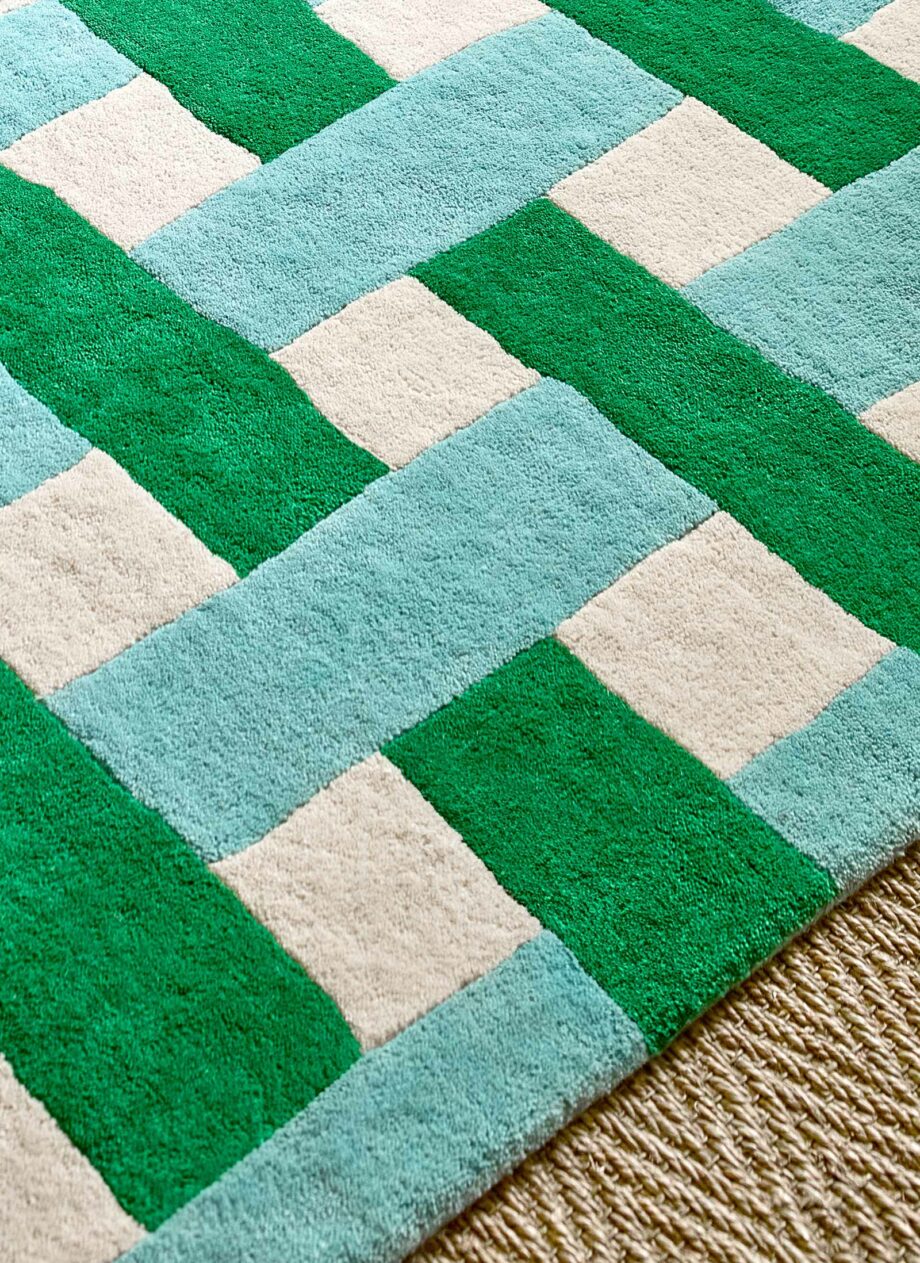 Harlequin Basket Weave Emerald Aquamarine 144107 interior D