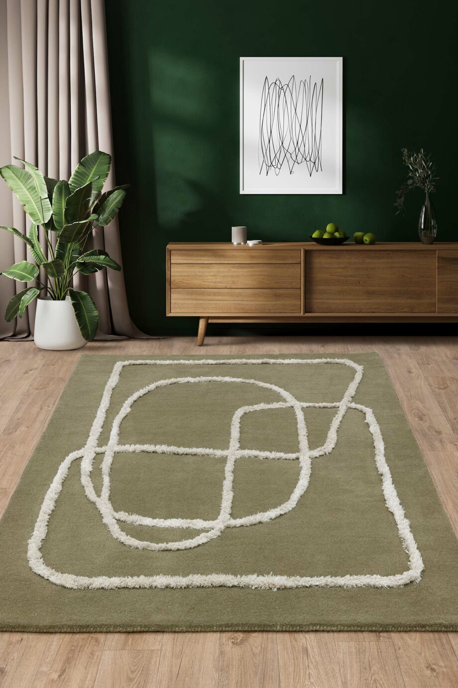 Asiatic rug 93 Infinity Sage interior
