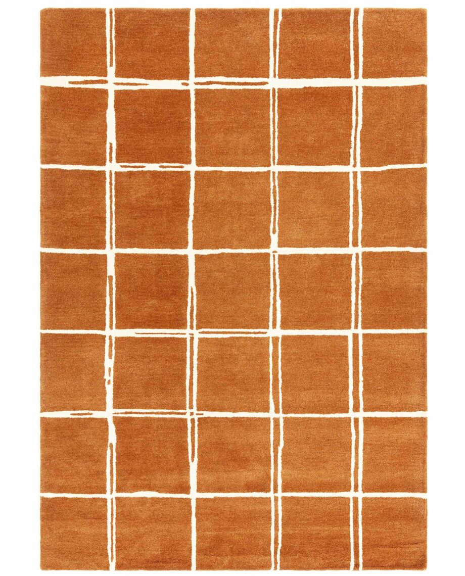 Asiatic rug Albany Grid Rust