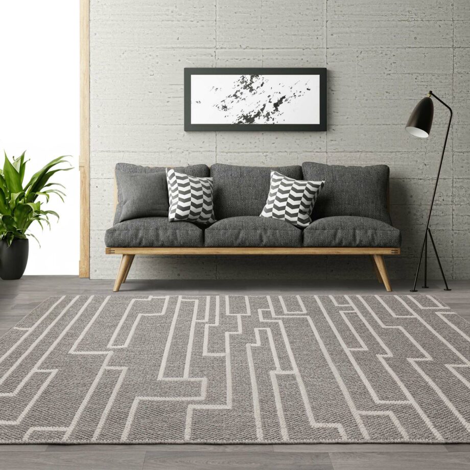 Asiatic rug Camber Track Grey interior square
