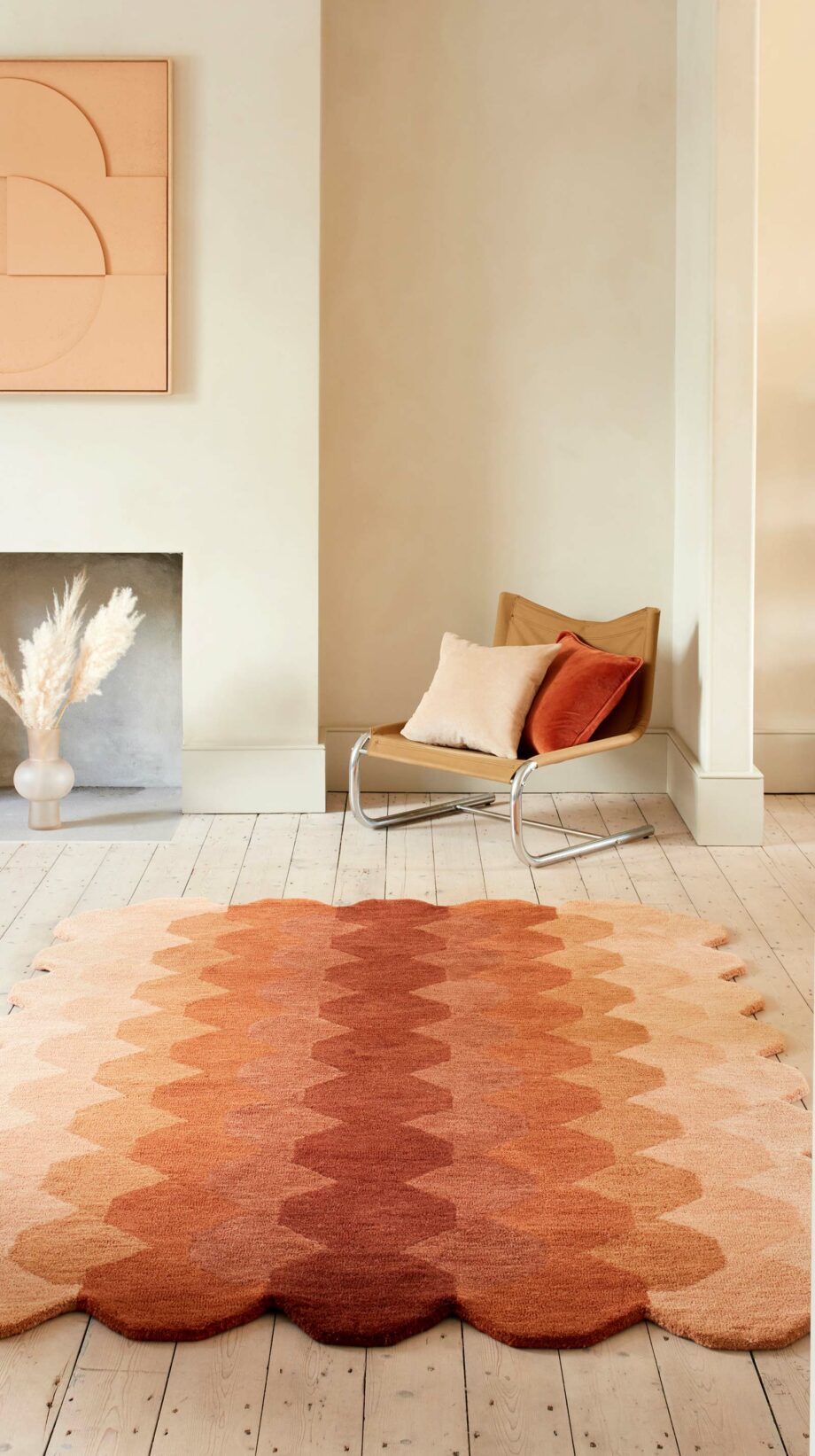 Asiatic rug Hive Rust interior