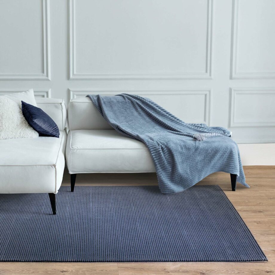 Asiatic rug Kuza Stripe Navy interior square