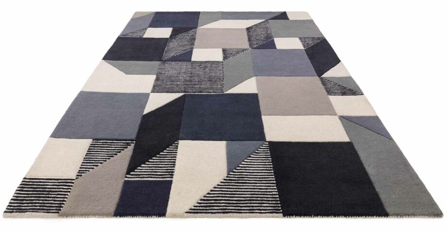 Asiatic rug Matrix 101 Memphis Blue 1 3D