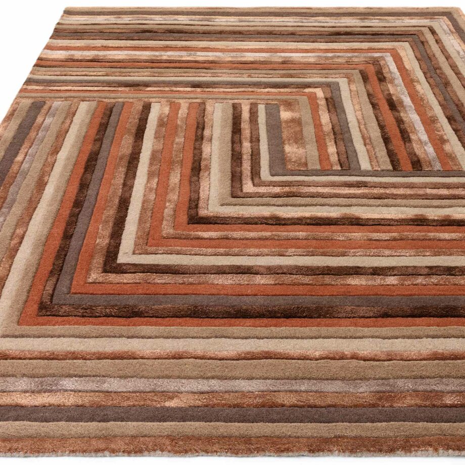 Asiatic rug Matrix 80 Network Terracotta 1
