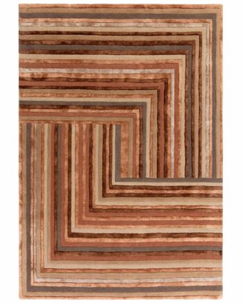 Asiatic rug Matrix 80 Network Terracotta