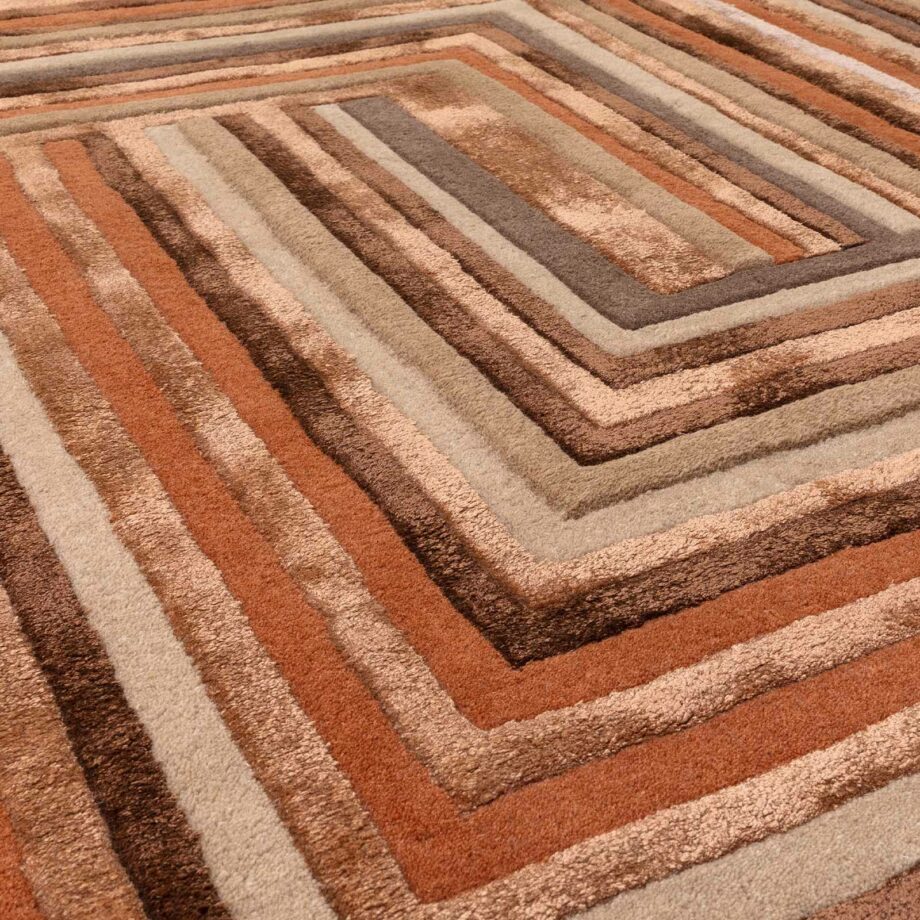 Asiatic rug Matrix 80 Network Terracotta 4