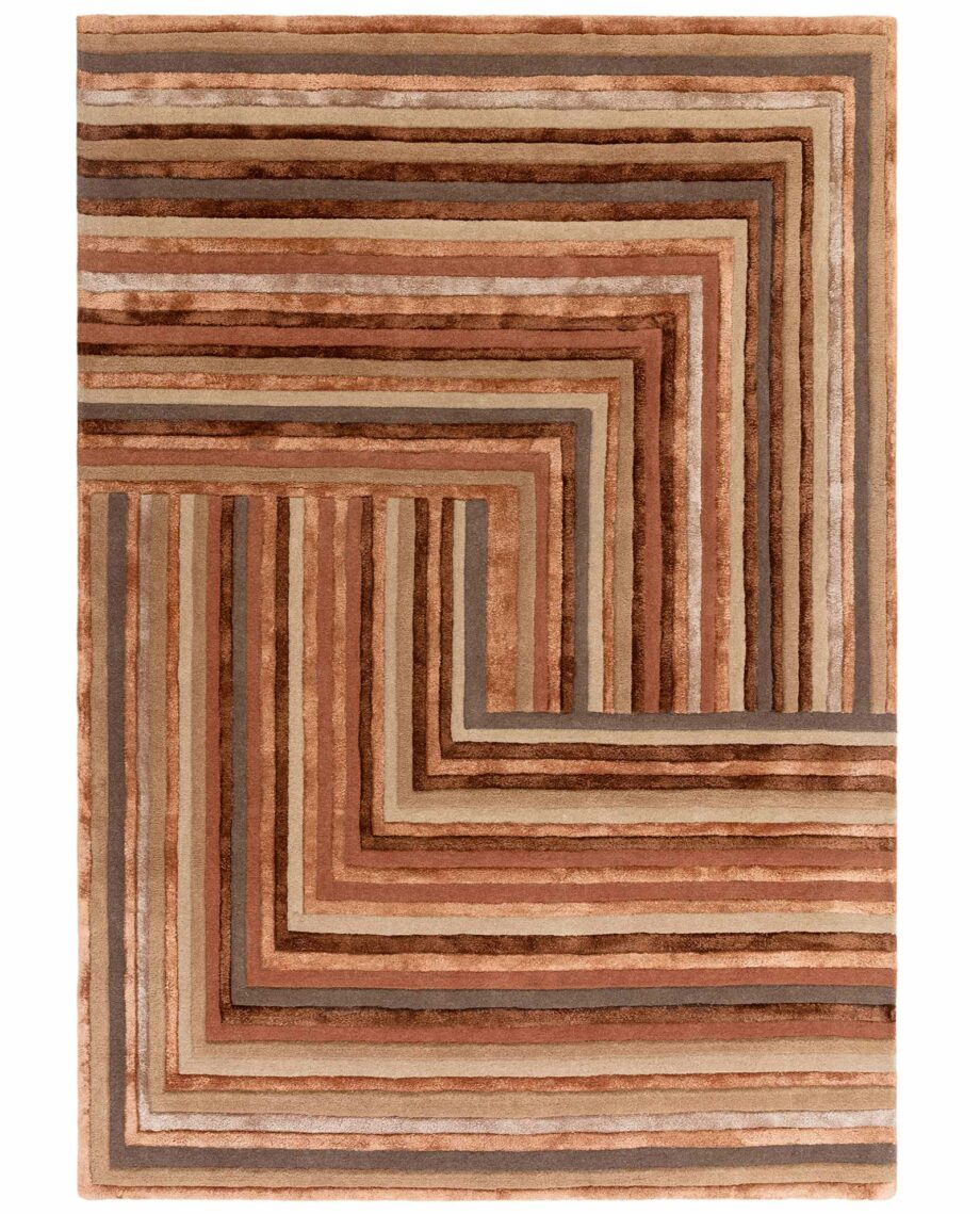 Asiatic rug Matrix 80 Network Terracotta
