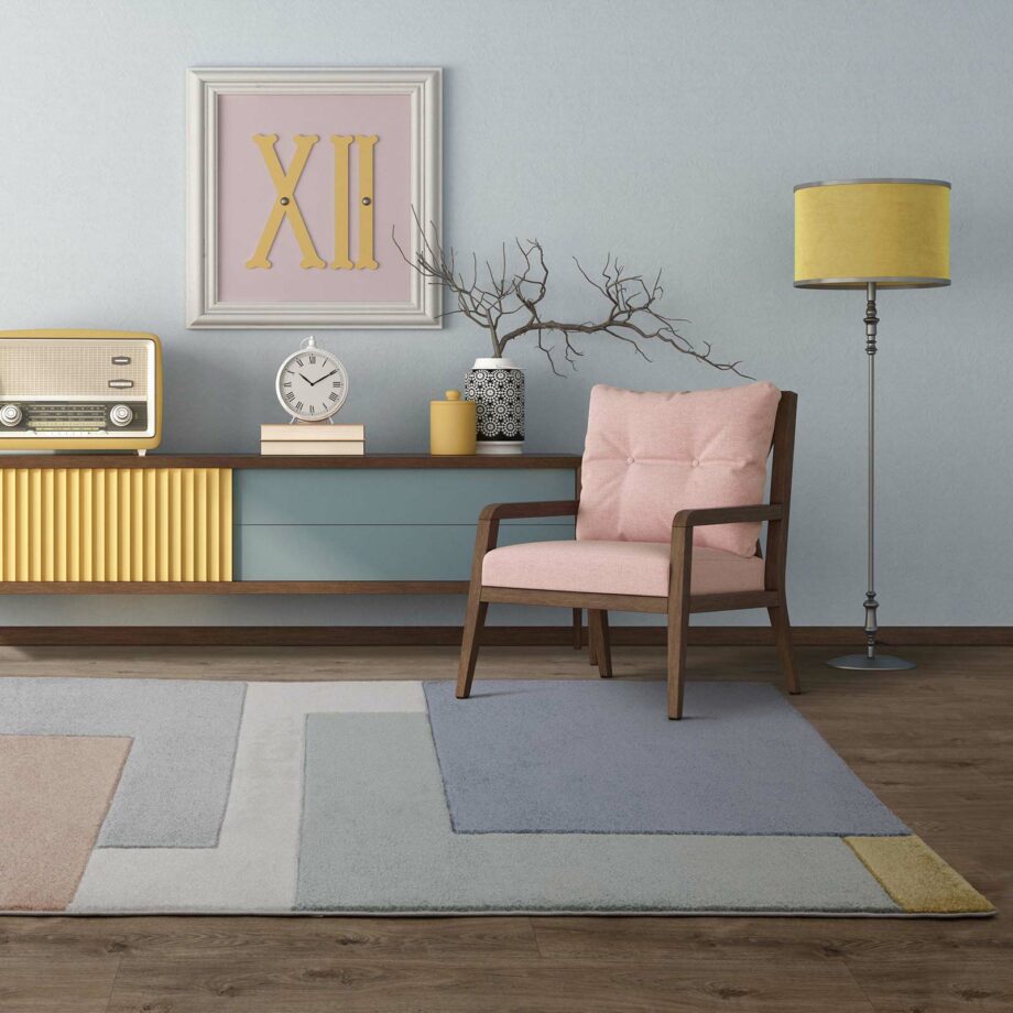 Asiatic rug Sketch SK12 Blocks Pastel interior square