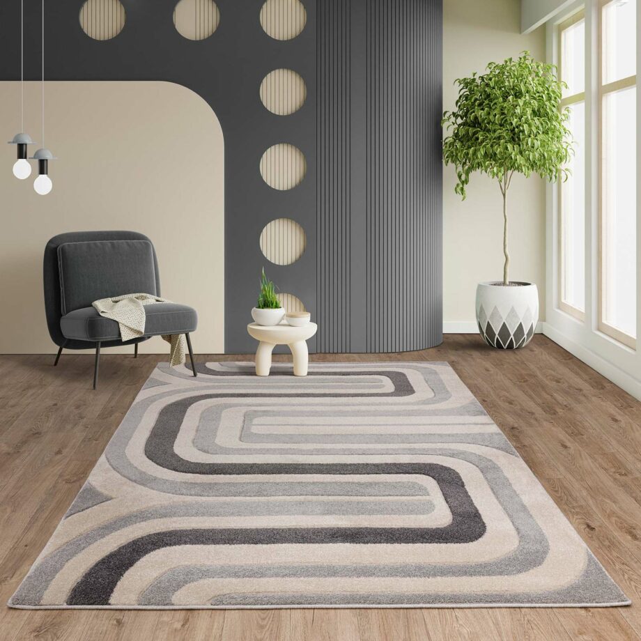 Asiatic rug Sketch SK17 Contour Grey interior square