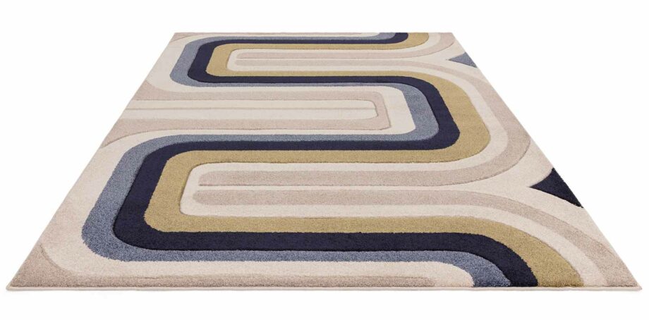 Asiatic rug Sketch SK18 Contour Blue 1 3D