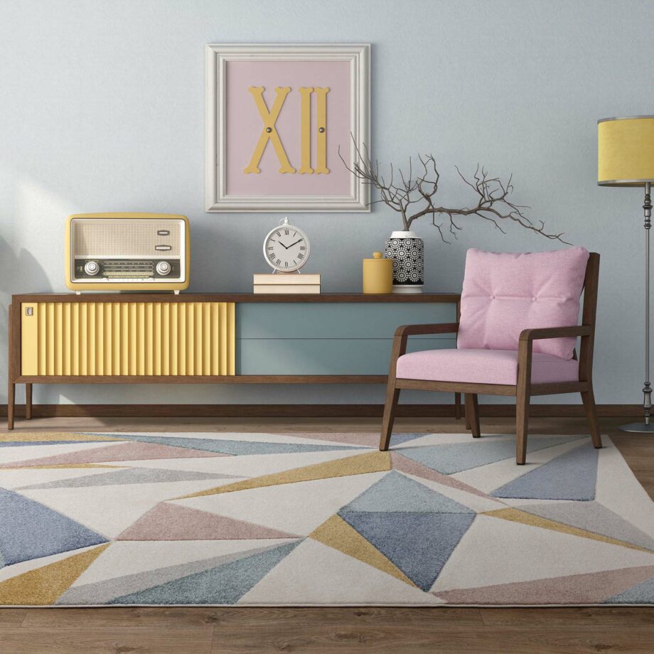 Asiatic rug Sketch SK20 Kaleidoscope Pastel interior square