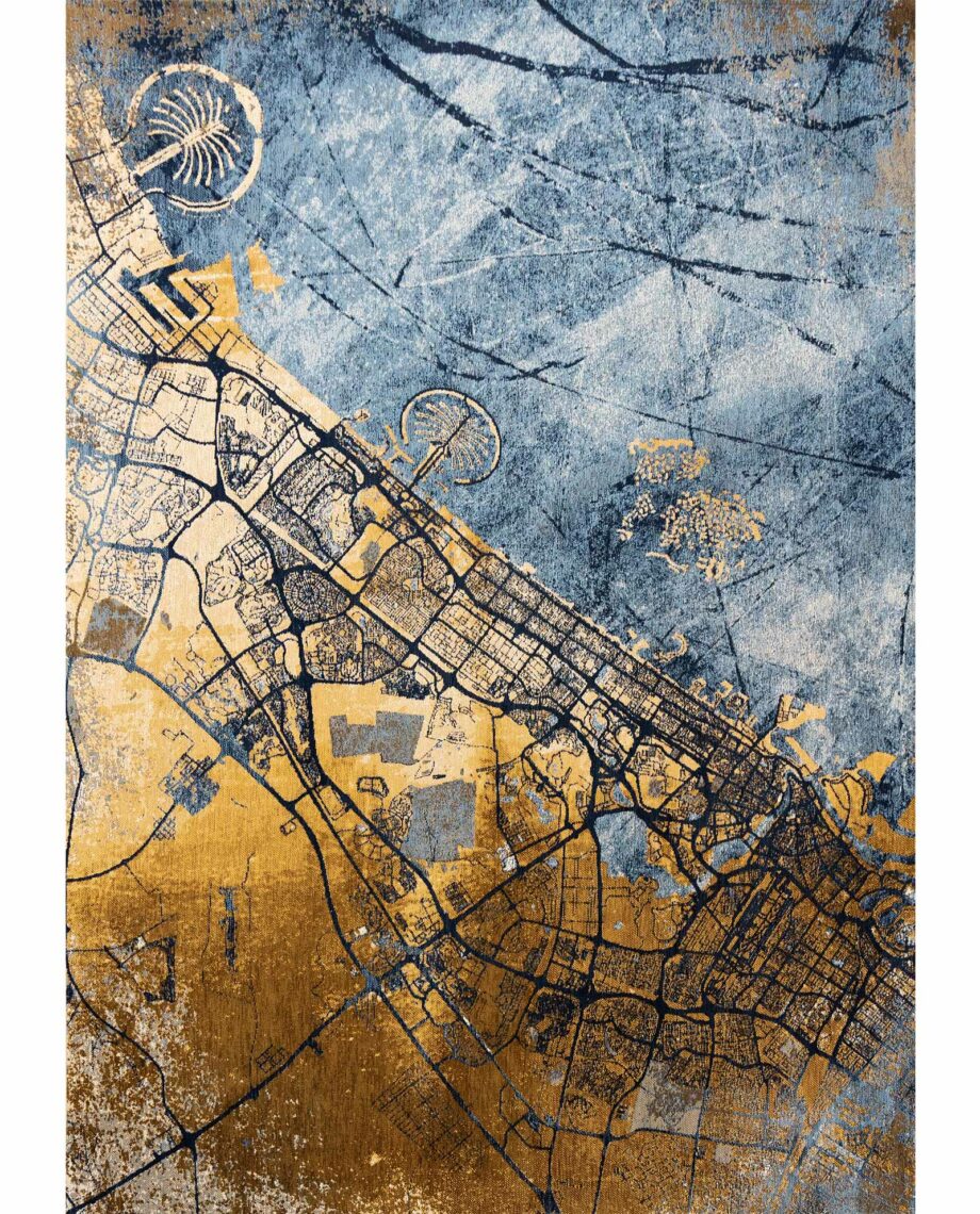Louis De Poortere rug Cities Dubai 9698 Gold Sea