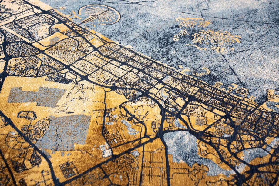 Louis De Poortere rug Cities Dubai 9698 Gold Sea zoom 4