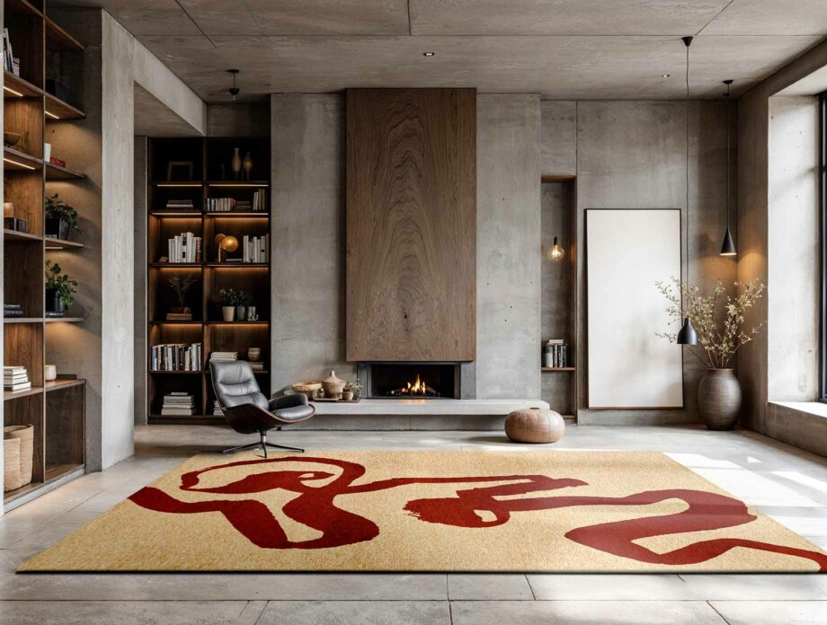 Louis De Poortere rug Craft Ribbon 9847 Imperial Red interior