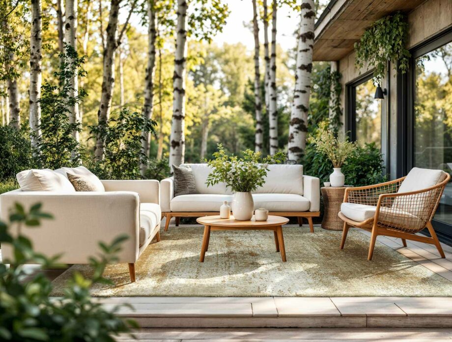 Louis De Poortere rug Mad Men Virgin Land 9654 Mercury outdoor