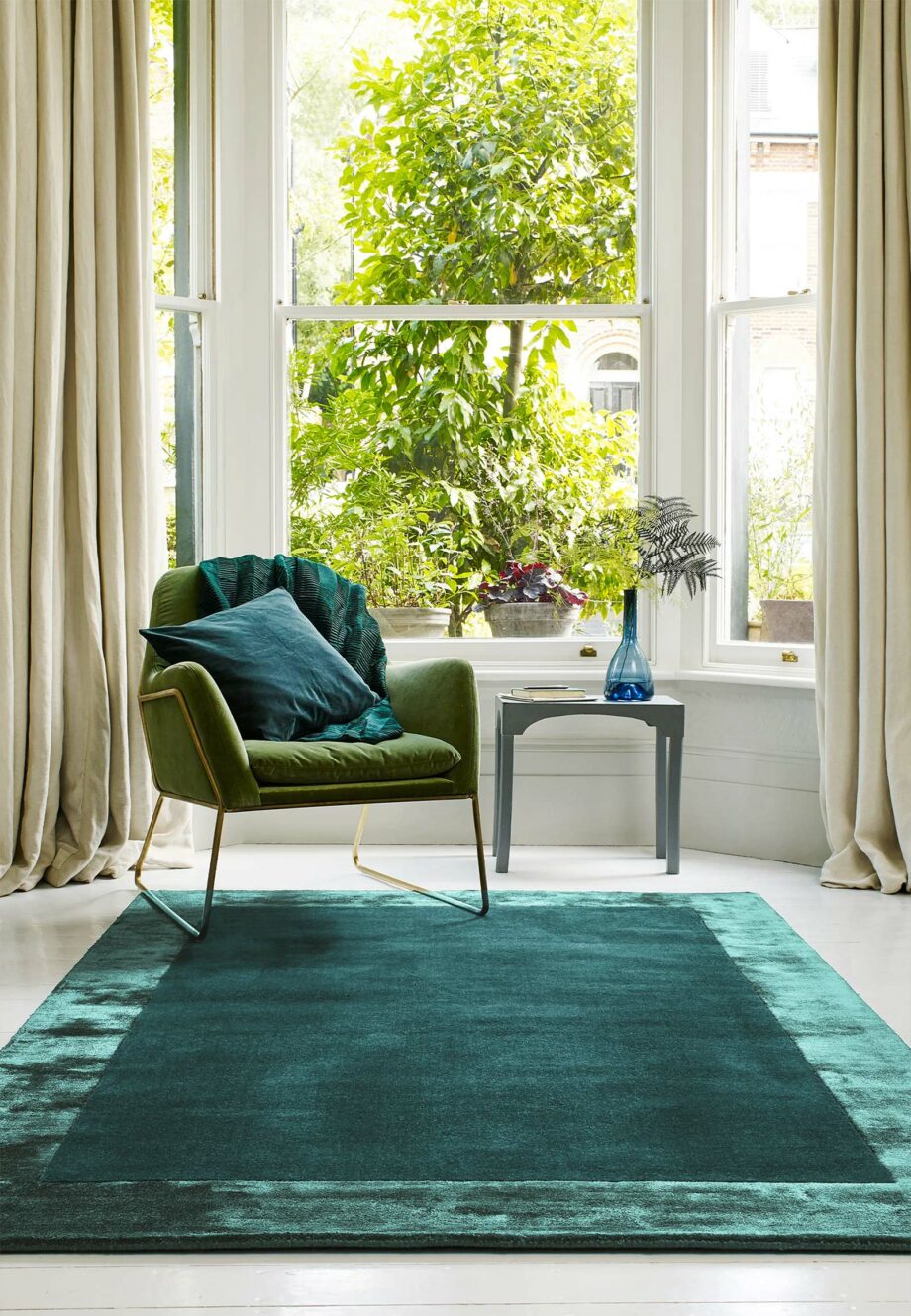 Asiatic Ascot aqua blue ls