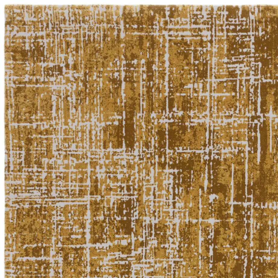 Asiatic Kuza abstract gold rug 2
