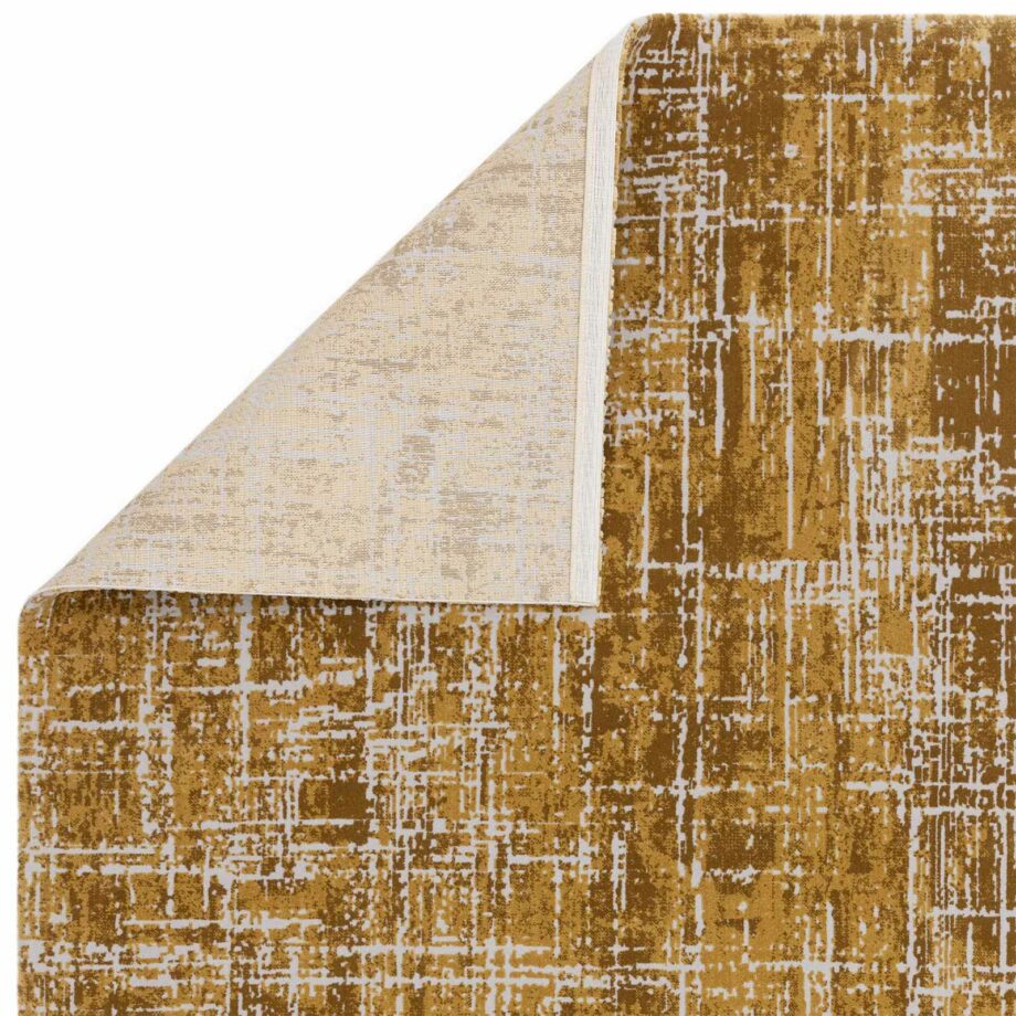 Asiatic Kuza abstract gold rug 3