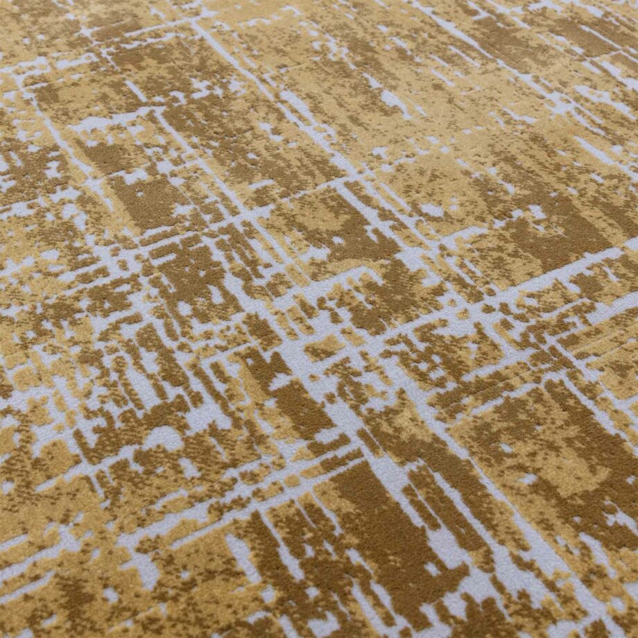 Asiatic Kuza abstract gold rug 4