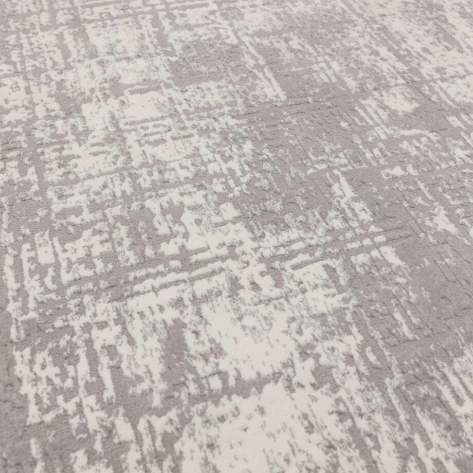 Asiatic Kuza abstract grey rug 4