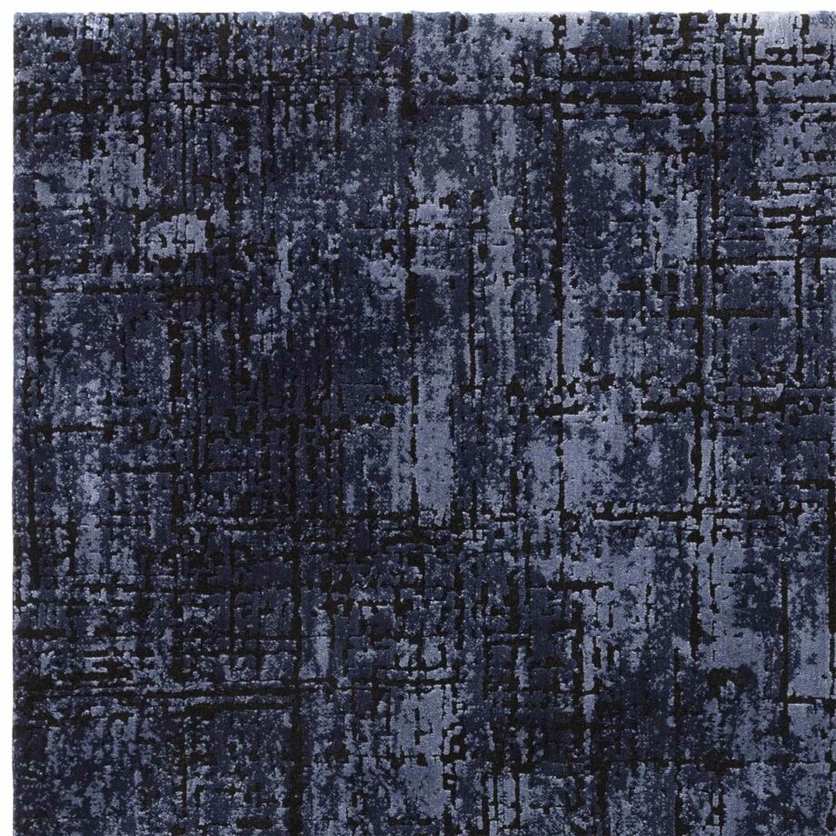 Asiatic Kuza abstract navy rug 2