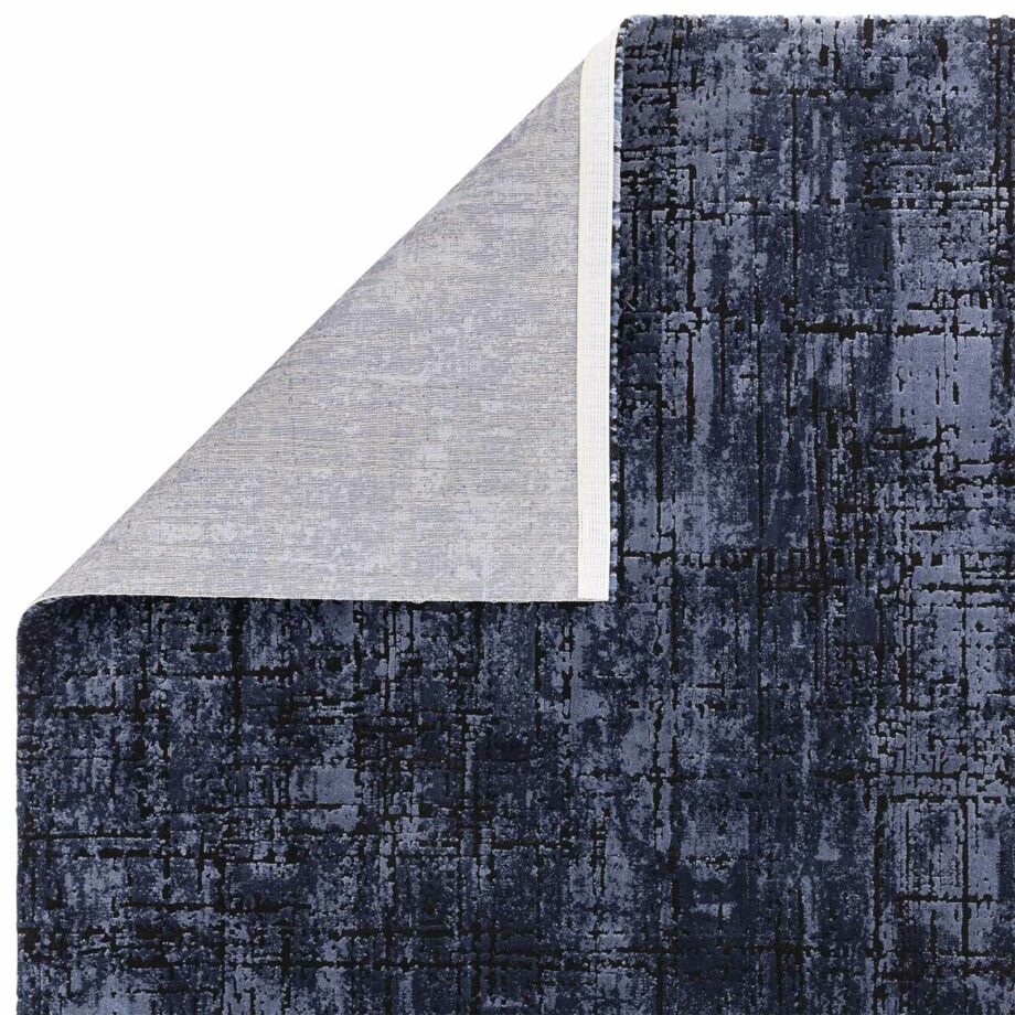 Asiatic Kuza abstract navy rug 3