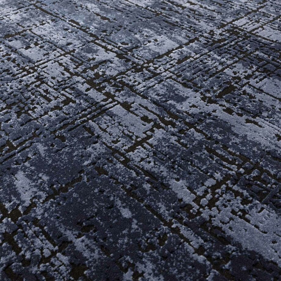 Asiatic Kuza abstract navy rug 4
