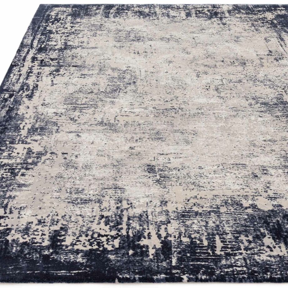 Asiatic Kuza border navy rug 1