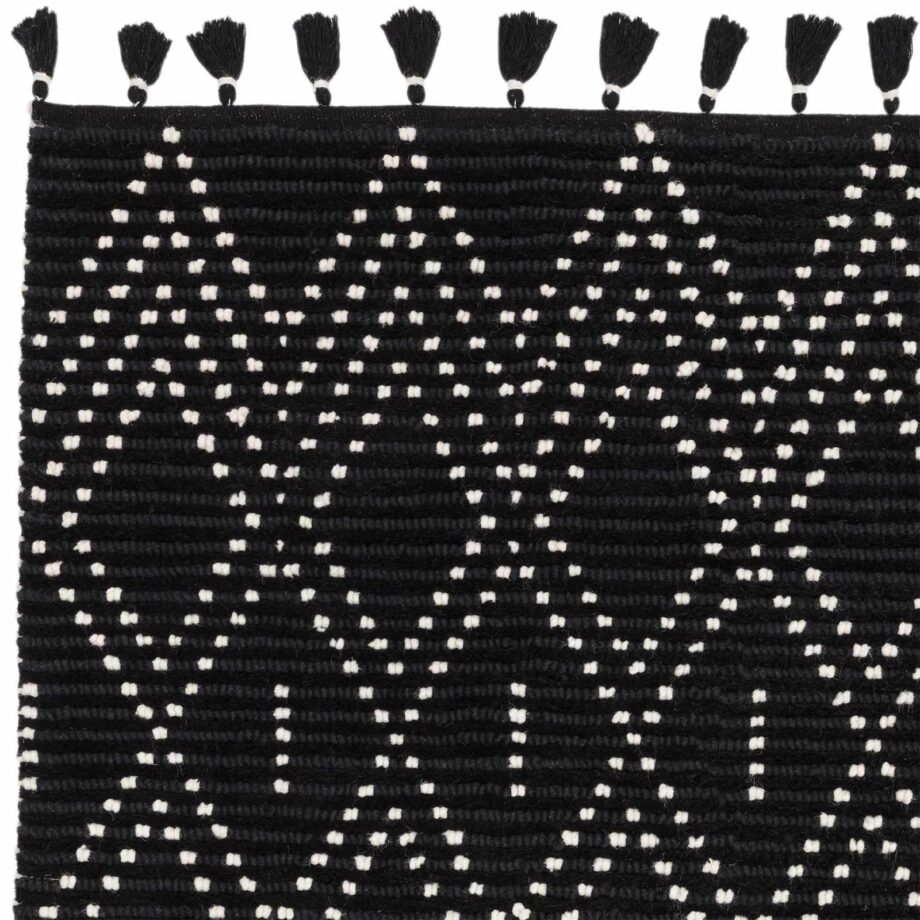 Asiatic Nepal black cream diamond rug 2