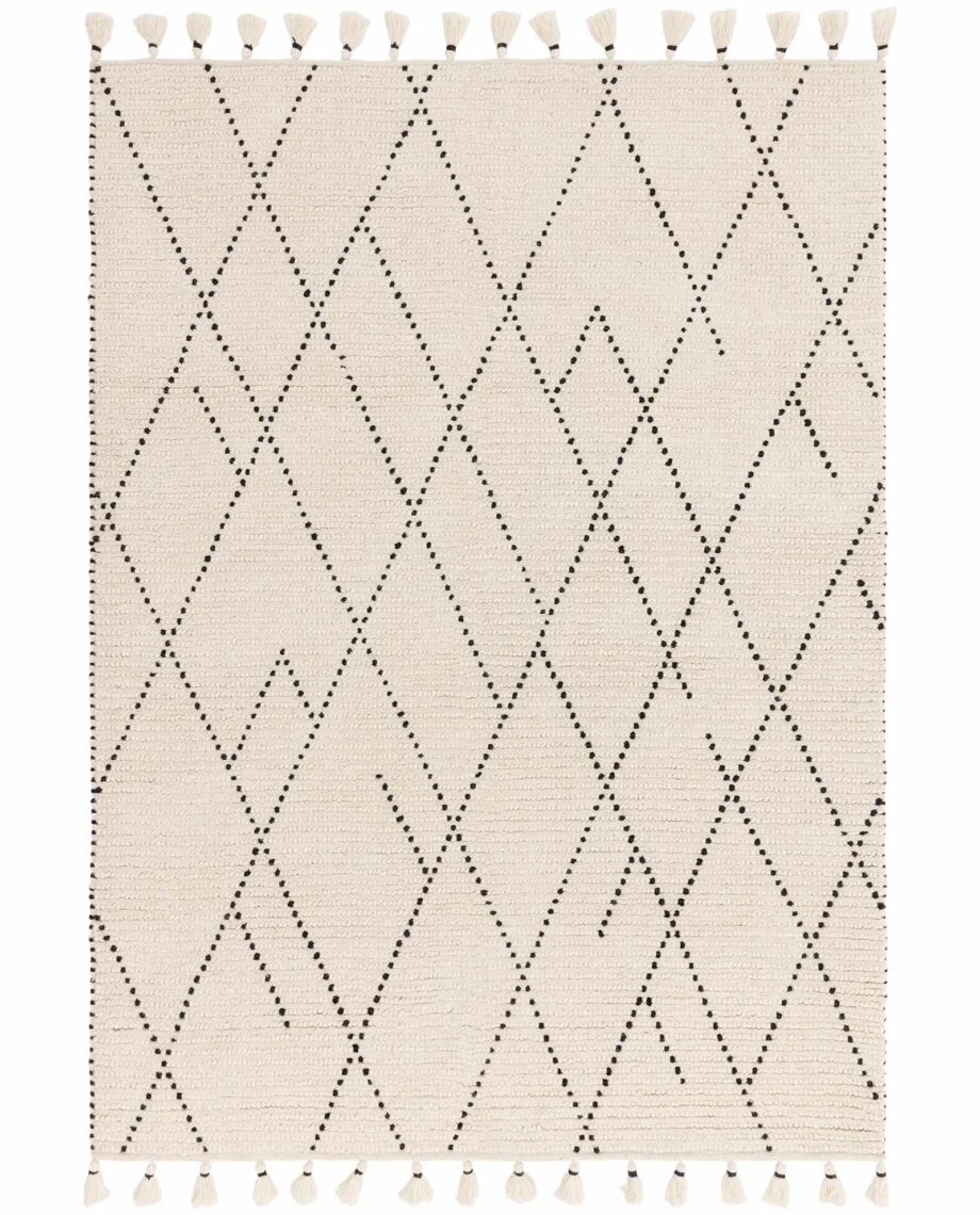 Asiatic Nepal black cream linear rug
